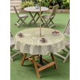 thumbnail image 4 of Outdoor Tablecloths with Umbrella Hole & Zipper, Brown Wildflowers Round Tablecloths 60 Inch, Modern Floral Butterfly Plant Waterproof Table Cloth, Patio/Pool/Picnic Table Covers, 4 of 8