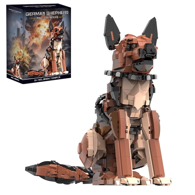 Set de construcción de perro DBBBRIXIFY Pastor Alemán, 1235 piezas