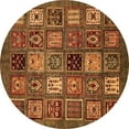 thumbnail image 1 of Ahgly Company Indoor Round Oriental Orange Modern Area Rugs, 8' Round, 1 of 4