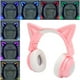 thumbnail image 5 of Auriculares con orejas de gato auriculares con orejas de gato liderados auriculares con orejas de gato abs auriculares con estéreo lindo alta sensibilidad micrófono, 5 of 7