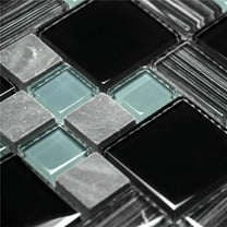 Blancho TIL-JFD-STX4803-10PC Rectangular Lattice Design Peel & Stick Mosaic Decorative Wall Tile, Multi Color - 10 Piece