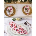 thumbnail image 3 of Cloth Napkins Watercolor Pastoral Strawberry Flower Washable Soft Kitchen Dinner Napkin Set of 6,Pink Fruit Floral Theme Reusable Cocktail Napkins for Wedding Holiday Party Event,20x20In, 3 of 7
