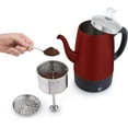 Moss & Stone Electric Percolator Red Body with Stainless Steel Lids and