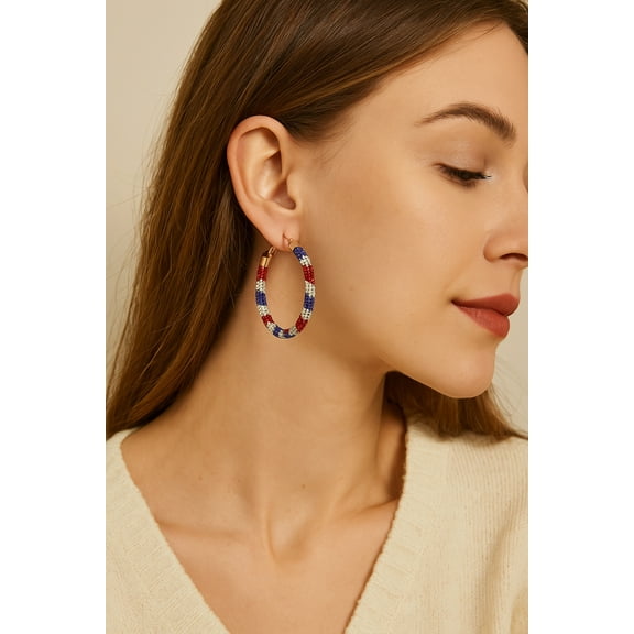 Star Spangled Hoop Earrings