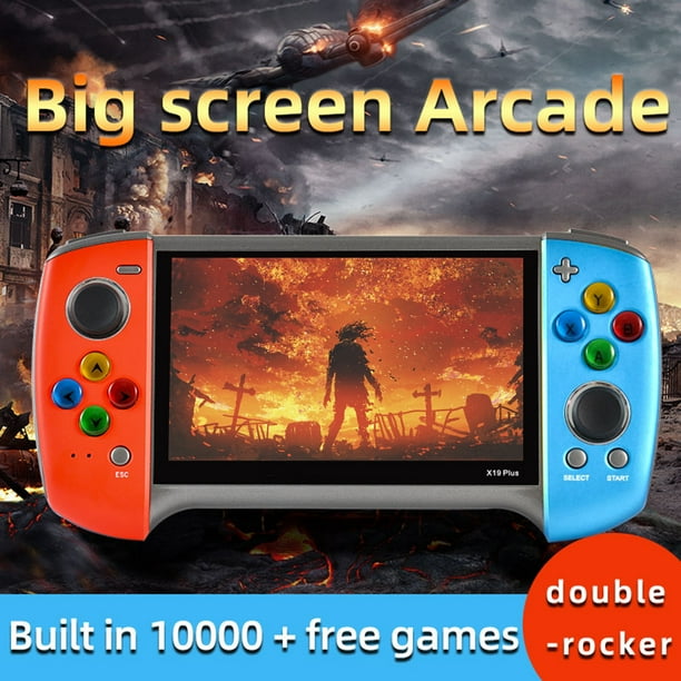 Juegos portátiles de mano retro, mini videojuegos, consola de juegos de mano con 666 juegos clásicos FC de 3.0 pulgadas, pantalla a color de cumpleaños para niños, niñas y adultos (S1-naranja
