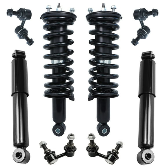 Detroit Axle - 8pc Struts Shocks kit for 2005-2012 Nissan Pathfinder Complete 2 Front Struts w/Coil Spring 2 Rear Shock Absorbers 4 Sway Bars 2006 2007 2008 2009 2010 2011 Replacement
