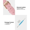 thumbnail image 3 of Uxcell Genuine Leather Band Smooth Flat Leather Watch Strap for Men and Women Pink/Rose Gold 12mm, 3 of 7