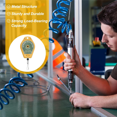 thumbnail image 3 of 2X Retractable Spring Balancer, Bearing Spring Tool Load Balancer 4Feet Adjustable Cable Retractor 1.1-3.3lbs(0.5-1.5kg),2 x Retractable Spring Balancer, 3 of 6