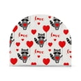 thumbnail image 2 of Dailycode 2 Pack Napkin Holder for Table Acrylic Kitchen Paper Tissue Dispenser, Raccoon and Love Heart, 2 of 9