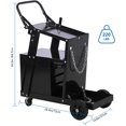 thumbnail image 5 of Welding Cart, 220 lbs Welder Cart with Wheels, 3-Tier Welding Carts for TIG MIG Welder and Plasma Cutter, 5 of 6