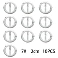 thumbnail image 1 of 72cm10 Uds Clips de bufanda anudados decoración de resina hebillas lisas para camiseta camisa, 1 of 5