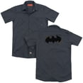 thumbnail image 1 of Batman Spray Paint Logo (Back Print) Adult Work Shirt Charcoal, 1 of 3