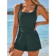 thumbnail image 4 of Asoul Swim Rompers for Womens Tummy Control V Neck Swimsuits with Shorts One Piece Modest Bathing Suits Full Coverage 2026, 4 of 8