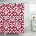 thumbnail image 1 of ABPHQTO Papel Pintado Floral Damasco Barroco Seamless Vector Fondo Rojo y Cortina de Ducha 150x180 cm, 1 of 1