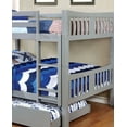 thumbnail image 3 of Full Over Full Bunk Bed - Gray Wood Frame, Transitional Style, w/ Ladder - Bedroom Furniture. Solid Wood & Veneer, 81"L x 58"D x 60"H. Easy Assembly., 3 of 6