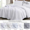 thumbnail image 5 of Chezmoi Collection Wilmer 3-Piece Waffle Quilt Set Queen Size, White, Soft and Cozy Waffle Weave Textured Lightweight Bedspread for All Season Quilt (94x98in) + 2 Standard Pillow Shams, 5 of 9