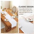 thumbnail image 3 of SHIQI-White Table Runners 36 Inches Long for Home Decor, Linen Textured Rustic Farmhouse Table Runner, Small Short Boho Coffee Table Runner, 13x36 Inches, White, 3 of 4