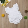 thumbnail image 4 of SUNSIOM Baby Girl Sleeveless Jumpsuit Ruffle Solid Romper Summer Clothes Outfit, 4 of 5