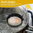 thumbnail image 5 of 4 Pack Stainless Steel Egg Poacher Folding Egg Poacher Pan Non-Stick Hang Ear Egg Boiler Egg Rings for Perfect Poached Eggs, 5 of 5