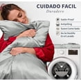 thumbnail image 4 of Juego De Sábanas Matrimonial De Satín Lujosas Modelo Plateado, 4 of 4