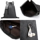 thumbnail image 5 of Minnieouse empacable con cordón Bolsillo lateral Auricular Agujero Monedero ajustable Llave Bolsa para teléfono móvil Camping Viajar Envolturas para manijas de equipaje gris claro, 5 of 6