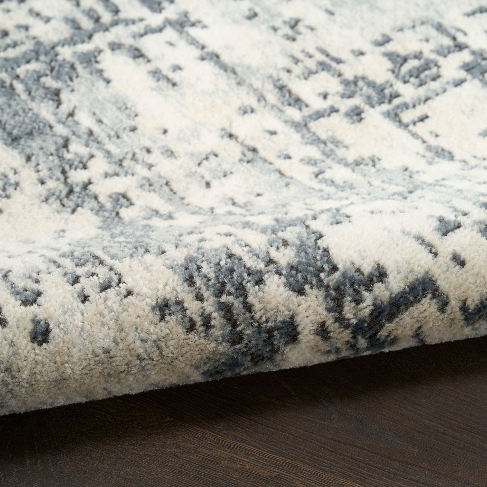 Nourison Concerto 2'2" x 7'6" Ivory Grey Modern Indoor Rug