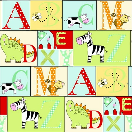 Alphabet Patch Fabric