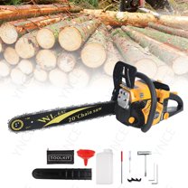 YNCE 20Inch Top Handle Gas Chainsaw 63cc 2-Stroke Petrol Handheld Cordless Chain Saw Portable Chain Saws with Quick Start for Professional Tree Wood Cutting, Sack Sawing, Green Pruning