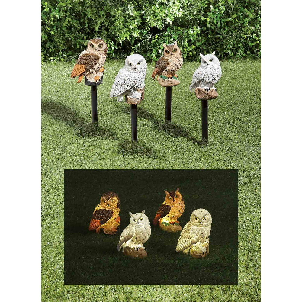 LED Garden Solar Lights OutdoorOwl Decor with Realistic Looking