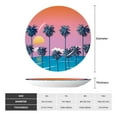 thumbnail image 2 of Yiaed Beach with Palm Trees Print Bone China Decorative Plate Ceramic Dinner Plates Art Crafts with Display Stand-6in, 2 of 6