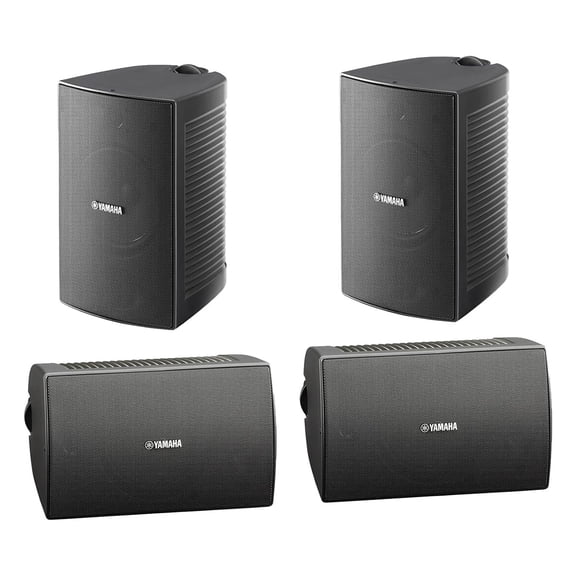 Yamaha NS-AW294BL Outdoor 2 Way Speakers - 4 Pack (Black)