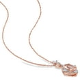 thumbnail image 3 of Everly Women's Created Sapphire and Created Morganite 10k Rose Gold Necklace, 3 of 6