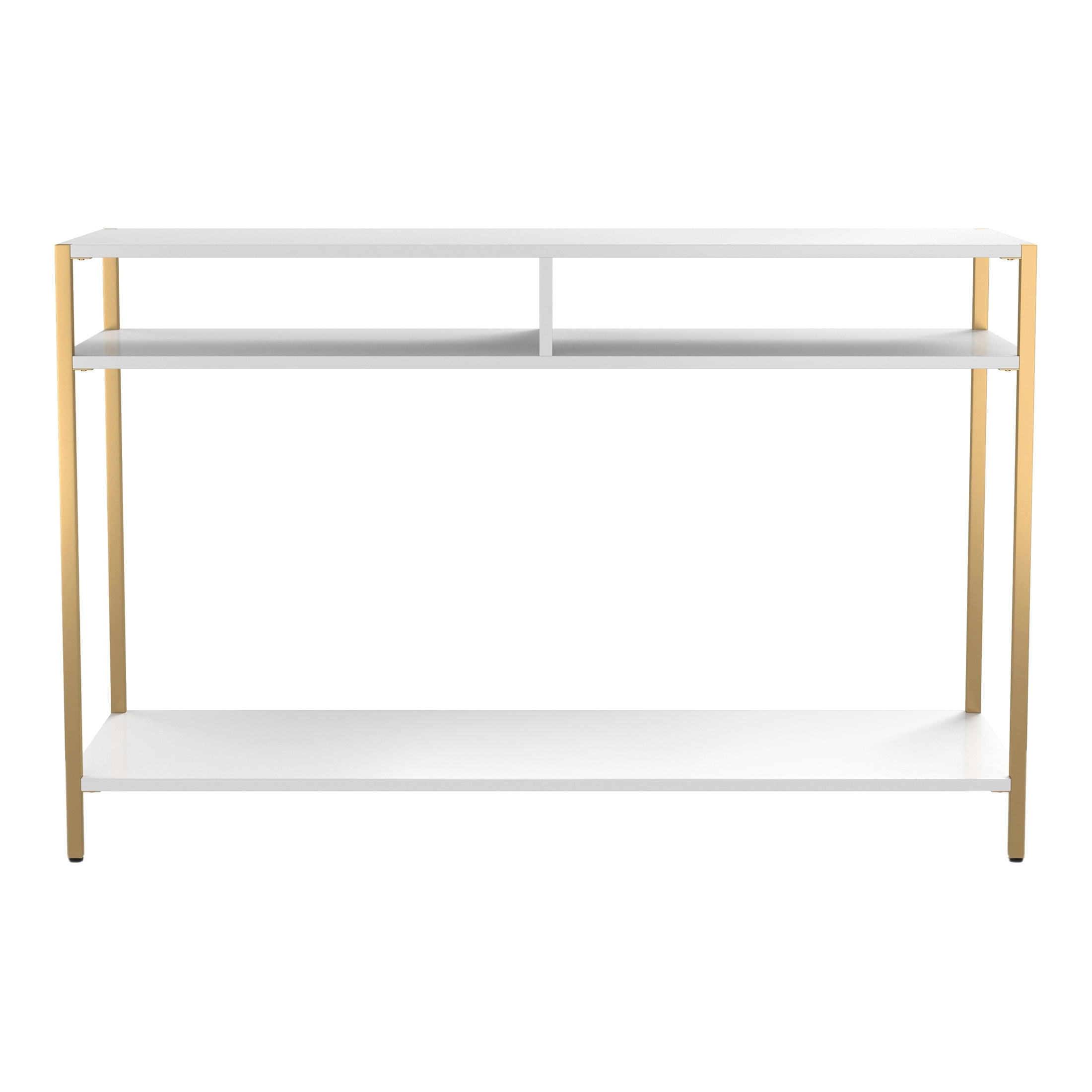 Furniture of America Harper 3-Shelf Console Table, White