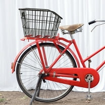 KONTONTY Cargo Rack Bike Basket Black High Carbon Steel 1Set Back to School