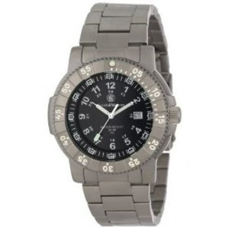 Smith & Wesson Mens SWW-357-T-BLK Executive Tritium H3 Titanium Strap Watch Multi-Colored