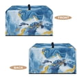 thumbnail image 4 of TSOVTHRID Microwave Cover for Countertop Convection Ovens, Dustproof Small Electrical Appliance Protector Kitchen Decor, Sea Turtle Blue Golden Marble Texture Print, 20.9"W x 15.7"D x 12.4"H, L, 4 of 7