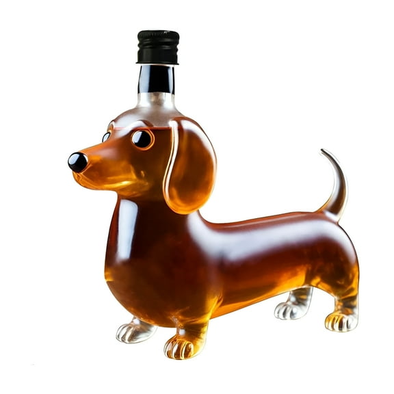 ACDANC Dachshund Dog Whiskey Bottle, Funny Dachshund Whiskey Bottle, Animal Whiskey Glass Decanter for Bar Home Office Decor