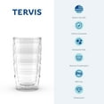 thumbnail image 5 of Tervis  Clear & Colorful Lidded Made in USA Double Walled Insulated Travel Tumbler, Navy Blue Lid - 10oz Wavy, 5 of 9