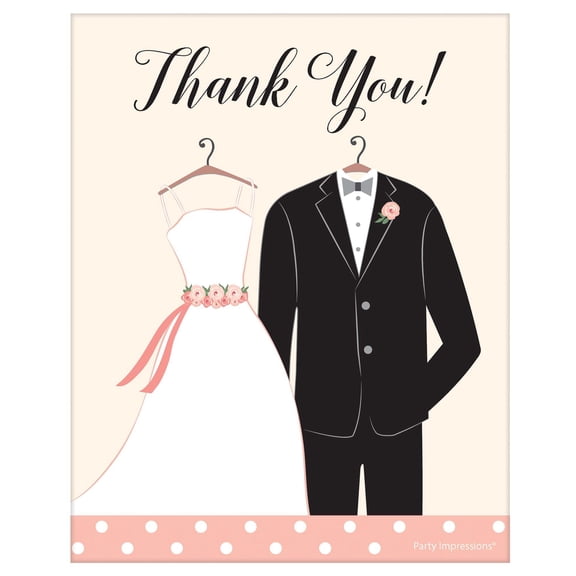 Wedding Attire Thank You Postcards W/ Envelopes (8ct)