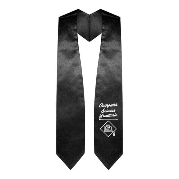 Endea Graduation Black Computer Science Graduate Stole/Sash with Classic Tips
