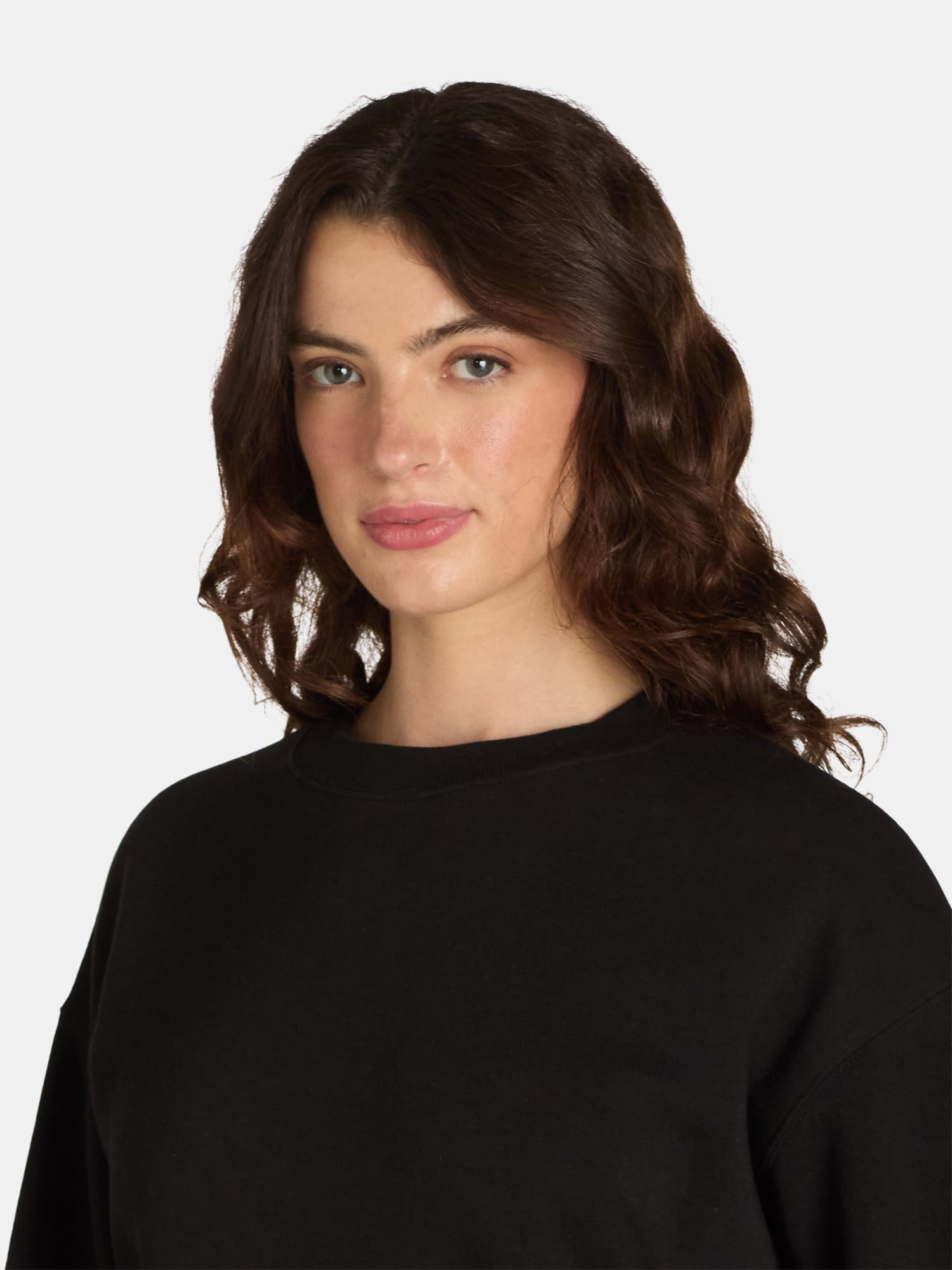Fleece Oversized Sweatshirt with Long Sleeves, Women’s