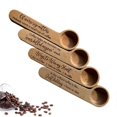 thumbnail image 3 of Coffee Measuring Scoop 2-in-1 Wood Engraved Coffee Scoop And Bag Clip Coffee Spoon 1, 3 of 5