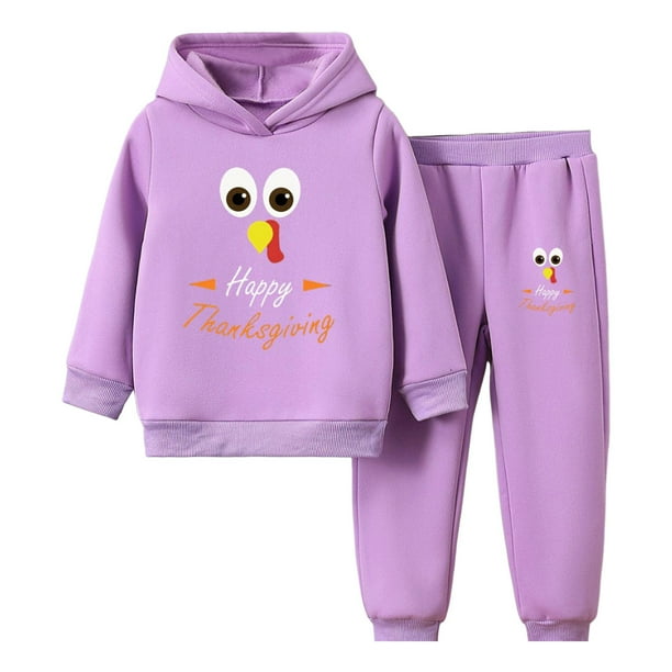 Gibobby Conjunto de Sudadera y Leggings de Lana Ropa para bebé (niño o niña) Unisex, chándal sólido de manga larga, con capucha de lana cálida, pantalones(Morado,4-5 Años)