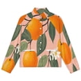 thumbnail image 4 of Jackets for Women Winter Coat Jackets Flannel Stand Collar Jacket(Fresh Citrus,Size:S-4XL), 4 of 7