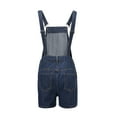 thumbnail image 6 of Ichuanyi Womens Jumpsuits, Women Loose Denim Bib Hole Pants Overalls Jeans Demin Shorts Jumpsuit, 6 of 8