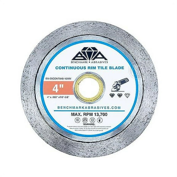 Benchmark Abrasives 4" Continuous Rim Diamond Blade - (5 Pack)