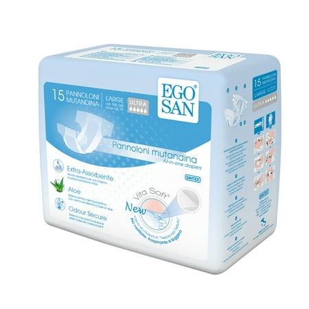 EGOSAN Ultra Incontinence Adult Diaper Brief Maximum Absorbency And Adjustable Tabs for Men and Women