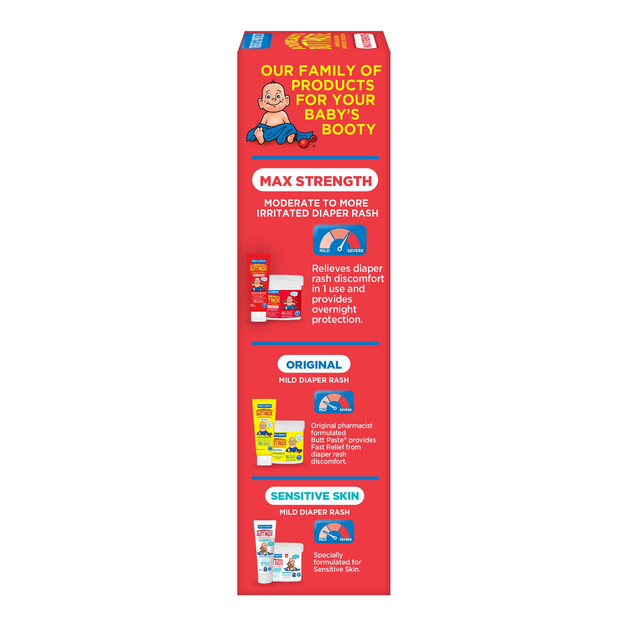 Boudreaux's Butt Paste Maximum Strength Diaper Rash Cream, Ointment for Infant, 4 oz Tube