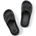 thumbnail image 2 of NHU Slip on Slides for Womens Shower Bathroom Slide Sandals Thick Sole Non-Slip House Slipper Slides Black Size 5-6, 2 of 6