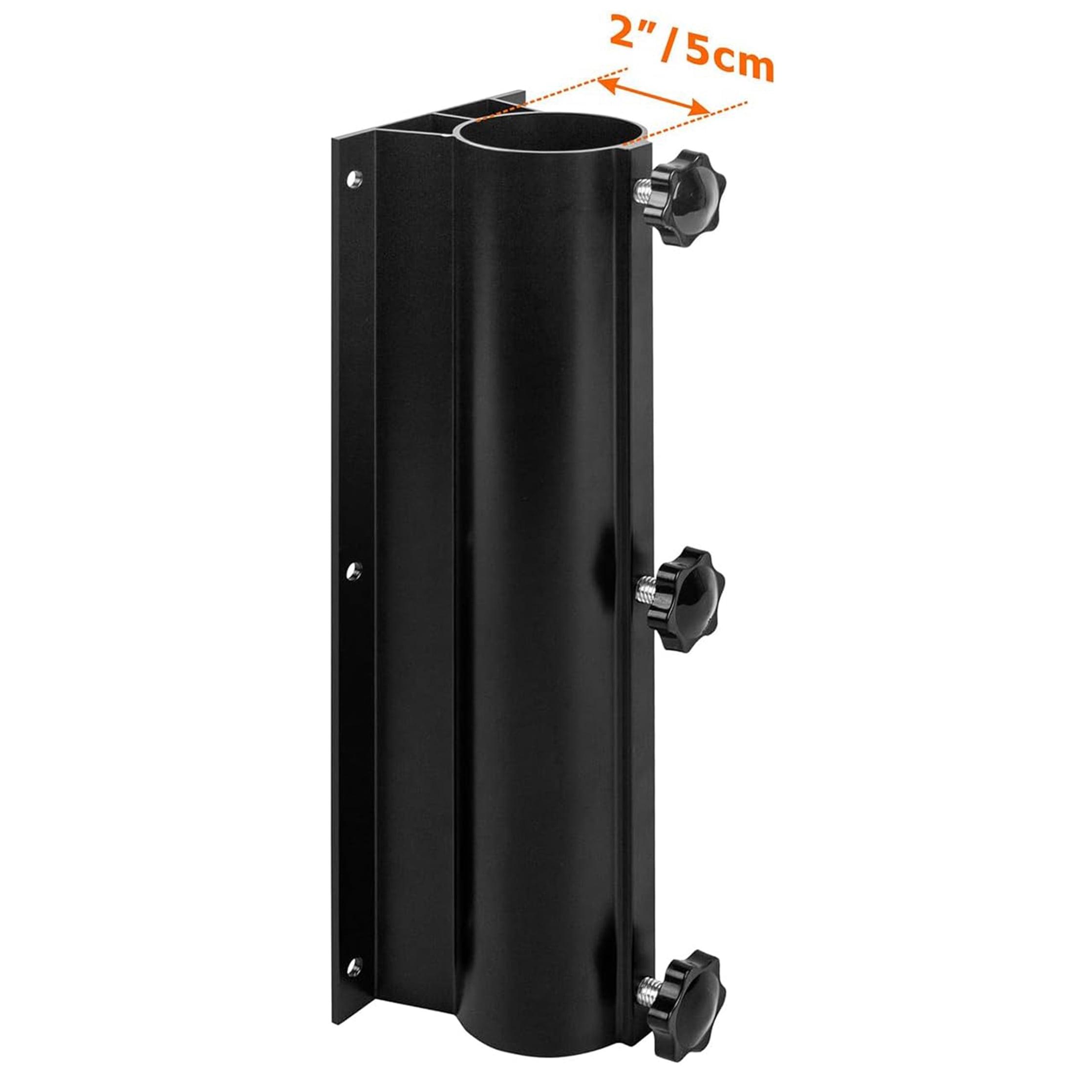 VANROUG Patio Umbrella Holder, Umbrella Clamp Mount Bracket, Outdoor Umbrella Base, Deck Mount Umbrella Stand, Attaches to Railing Maximizing Patio Space and Shade
